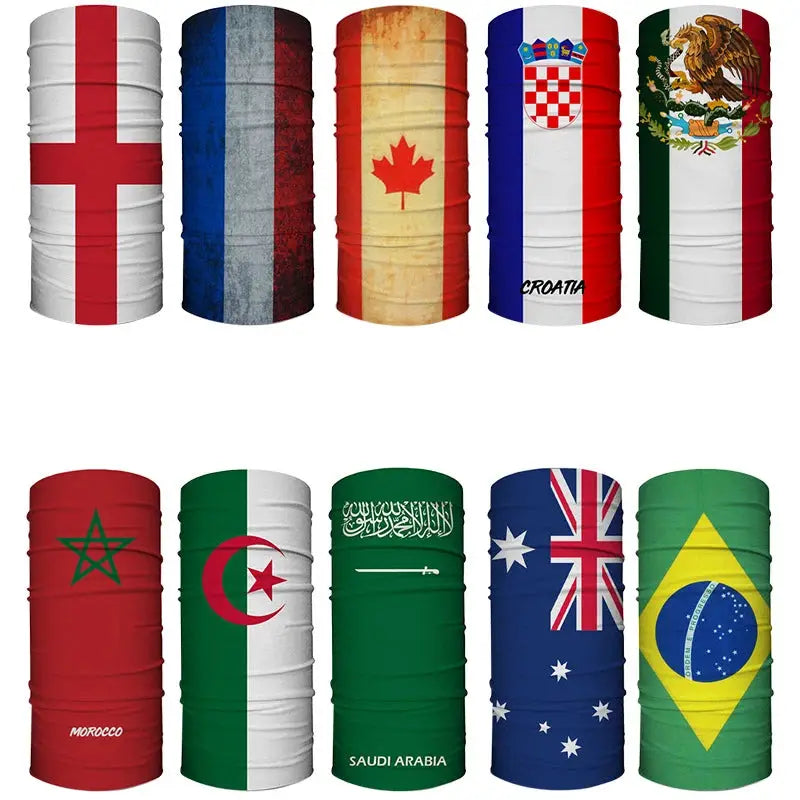 2026 world mask Flag 20x45cm Football cup fans' seamless magic headscarf cycling windproof mask Banner Event Garlands decoration - ToylandEU