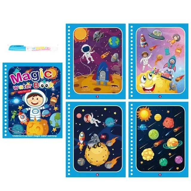 Magic Water Drawing Book for Kids With Reusable Pen - ToylandEU