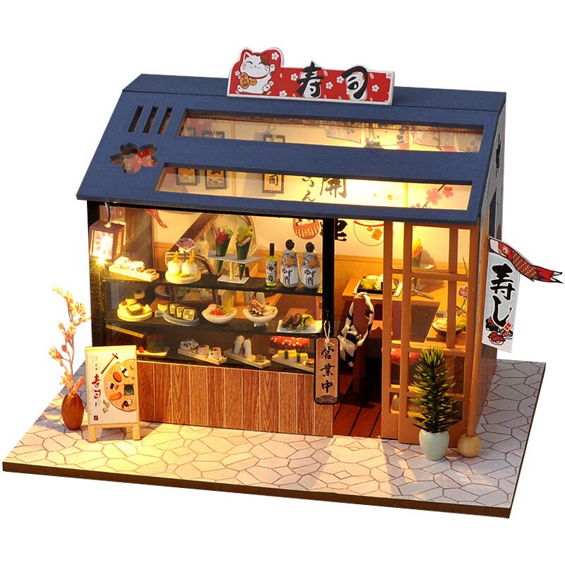 Doll House Miniature DIY Dollhouse With Furnitures Wooden House Casa Diorama Toys For Children Birthday Gift Z007 - ToylandEU