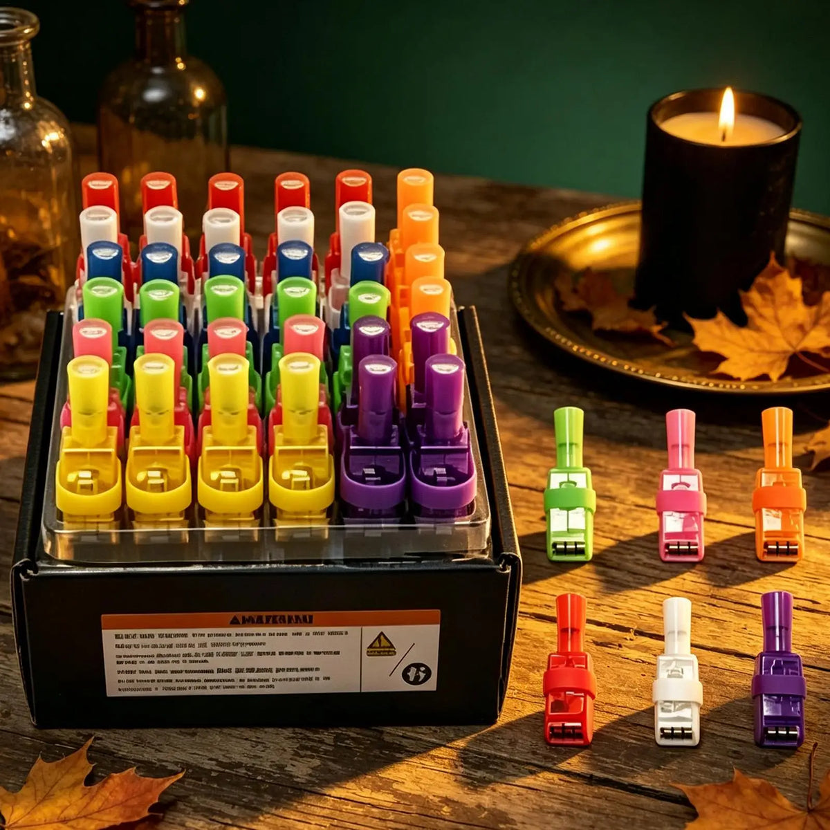 Halloween Finger Lights | 36 Pack LED Glow | Battery Operated For Kids Party