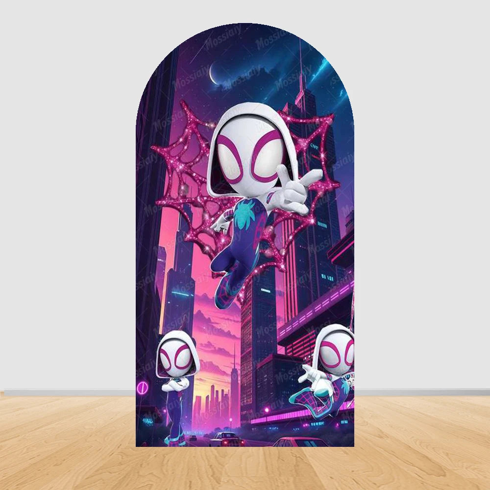 Arch Backdrop | Spider-Man Theme | Polyester | Customized