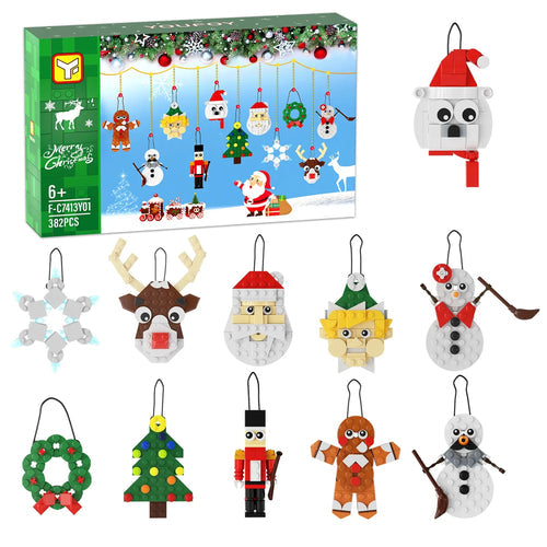 Festive Christmas Building Blocks Pendant Set ToylandEU.com Toyland EU