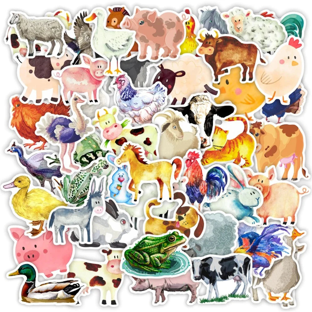 Animal Farm  Stickers - Pack of 10/30/50 - ToylandEU