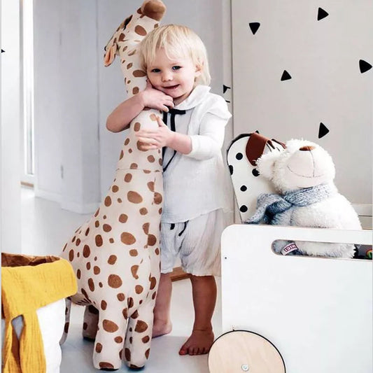 100cm Big Size Simulation Giraffe Plush Toys Soft Stuffed Animal - ToylandEU