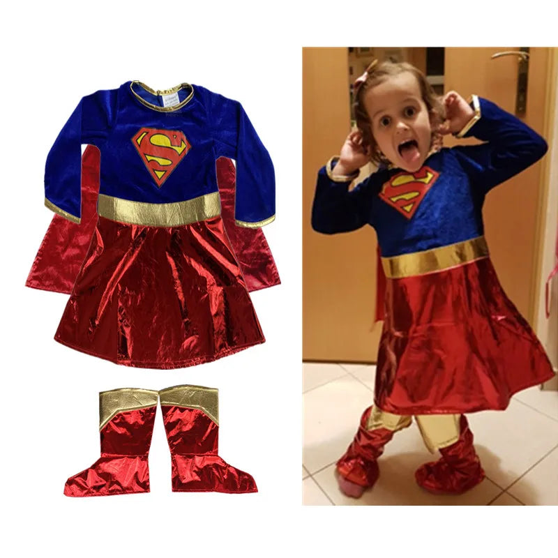 Supergirl Kids' Costume Set - Perfect for Parties, Halloween, and Fun!