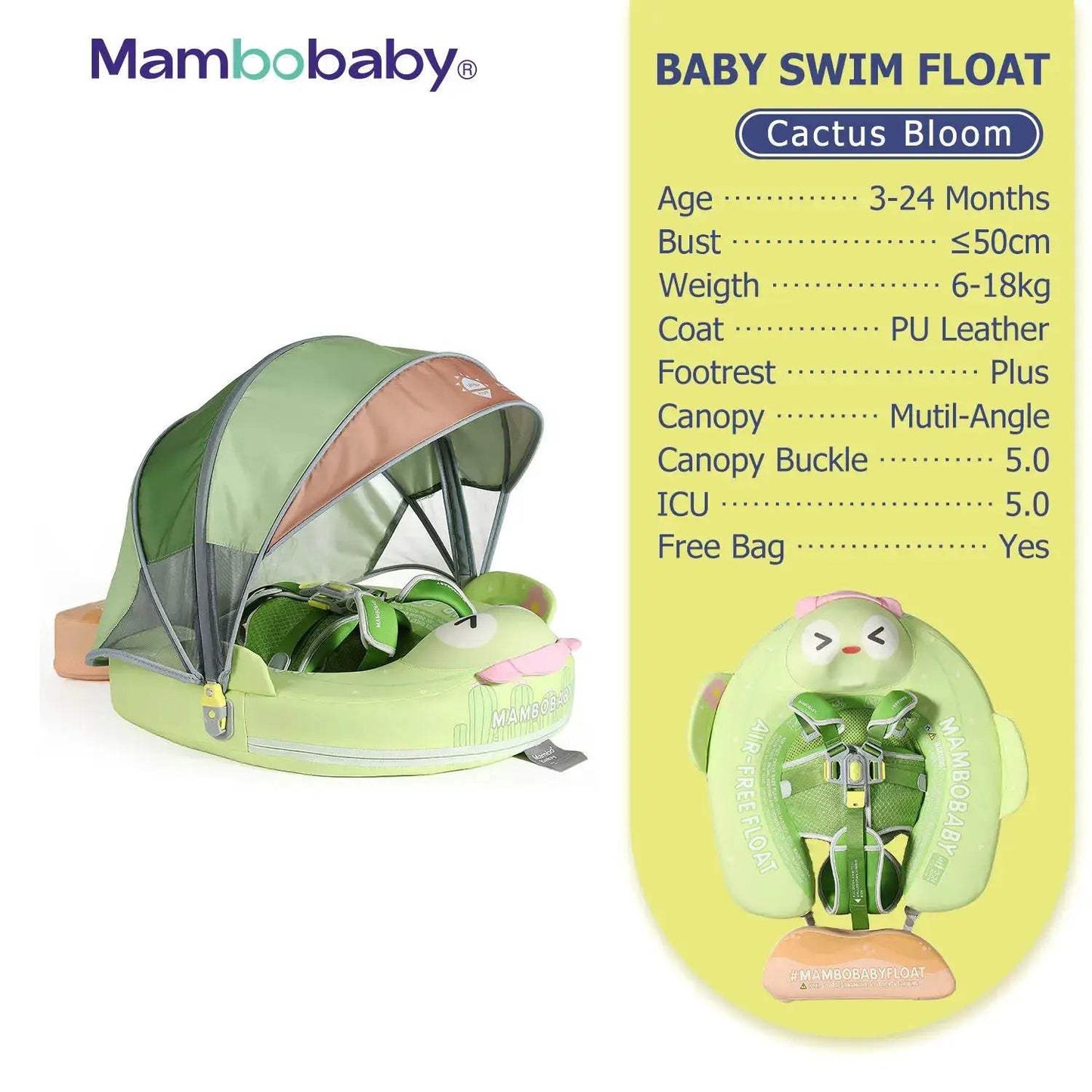 Mambobaby Baby Pool Float Vip 5 Dropshipping Blackproof Pool Mat For Infant Non-Inflatable Natation Buoy With Parasol Beach Toys - ToylandEU
