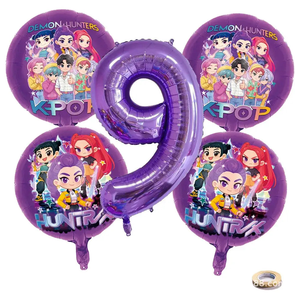 2026 HOT Party Supplies Atmosphere Decoration Purple Laser KPOP Mylar Balloons Party Decoration Foil Balloons - ToylandEU