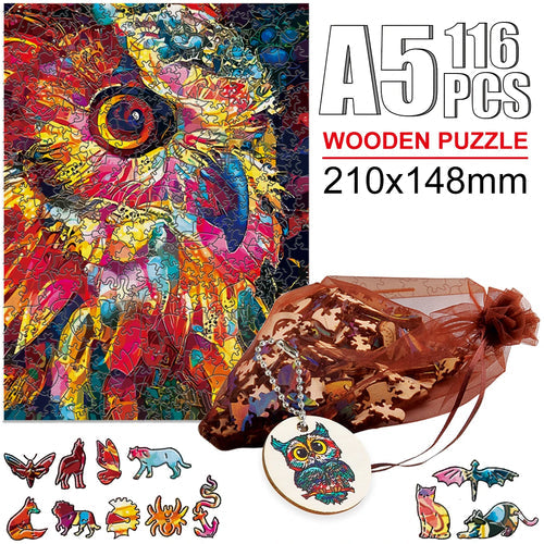 Hummingbird 3D Wooden Puzzle with Key Chain and Mesh Bag for Educational Fun ToylandEU.com Toyland EU