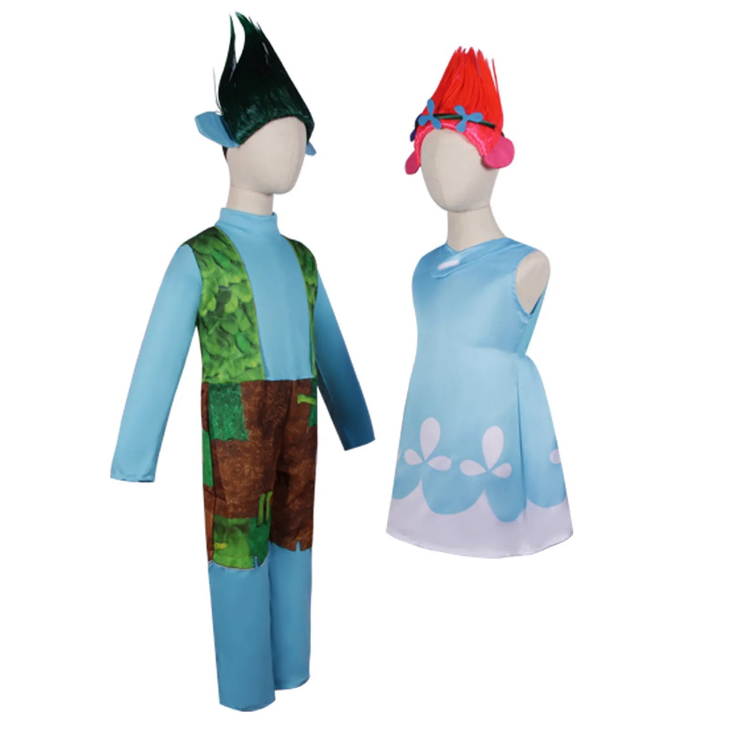 Trolls Poppy & Branch Kids Costume for Halloween & Purim Celebrations