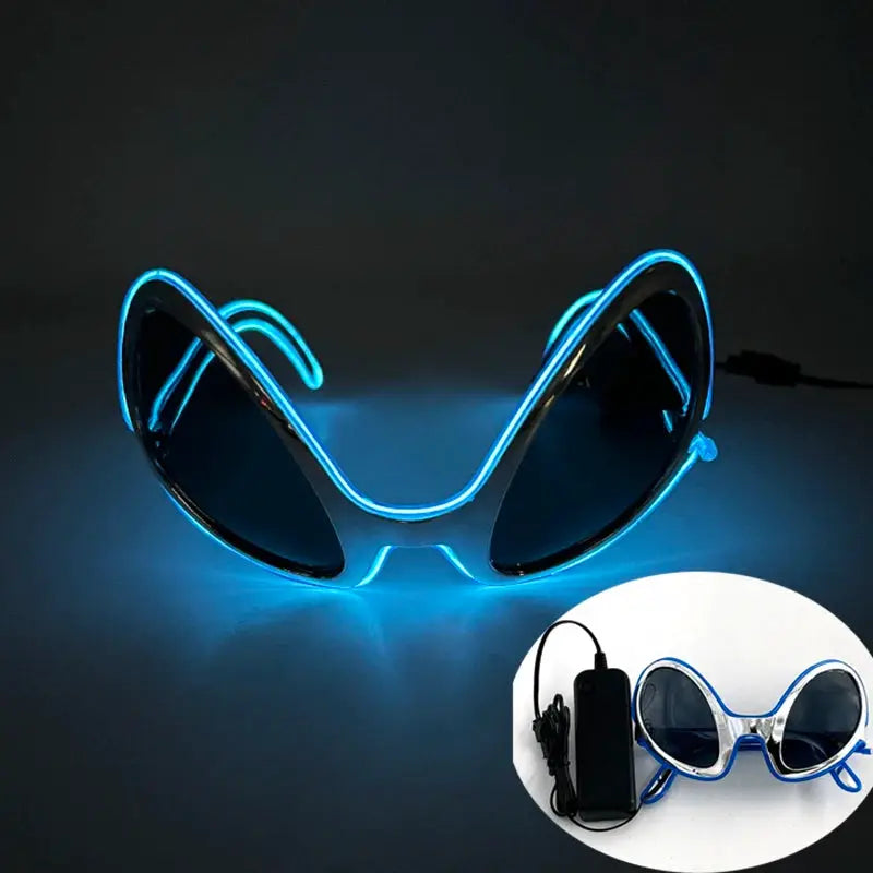 New Cool Cyberpunk Style Glasses Glowing Party Decor Luminous LED Sunglasses Lighting Up Bar Rave Music Dancing Party - ToylandEU