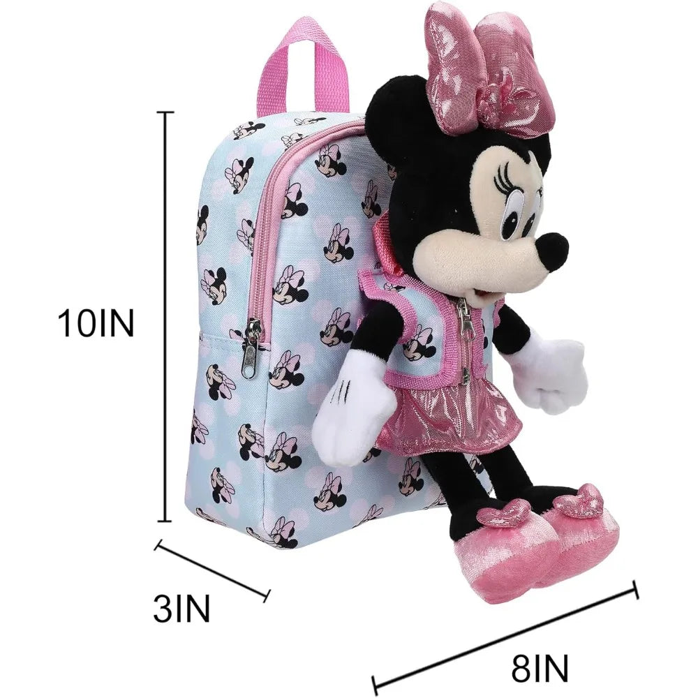 Disney Minnie Mouse Preschool Backpack 10 Inch Mini Plush Bag