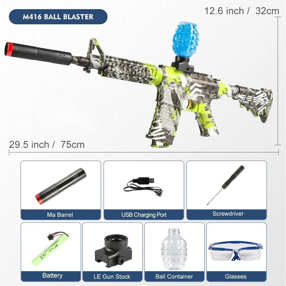 Electric Toy Gun | M416 Blaster Pistol | Camouflage Finish | One Size
