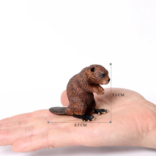 Hand-Painted Forest Animal Figures Set with Otters, Meerkat, and Beaver Model ToylandEU.com Toyland EU