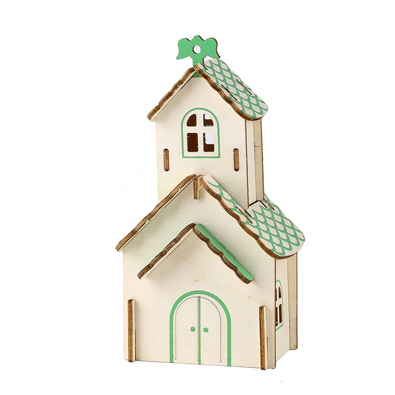 3D Wooden Puzzle | House Villa Model | DIY Build Kit | Ages 14 and Up