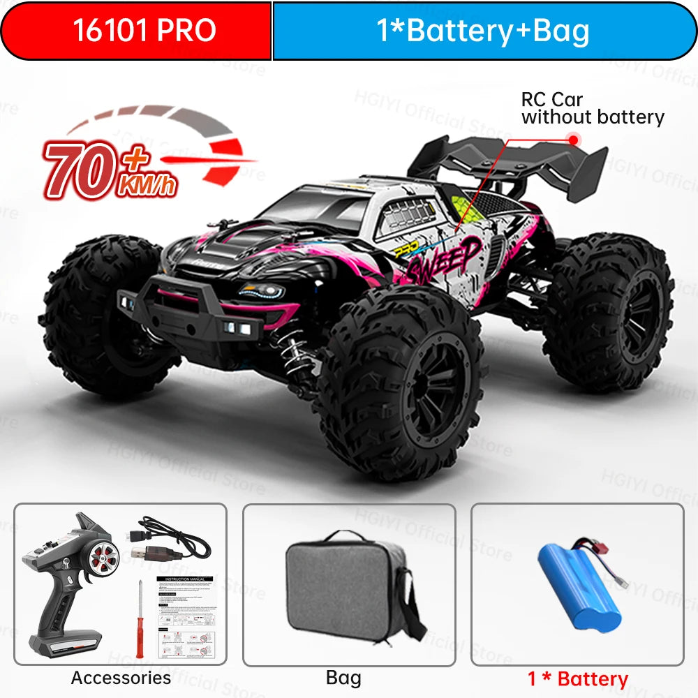 RC SG116 MAX 1:16 High-Speed 4WD RC Drift Racing Monster Truck - 70KM/H Off-Road Remote Control Car for Kids