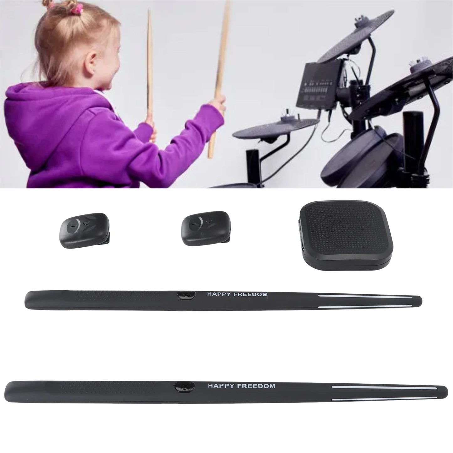 Virtual Drum Kit Motion Sensing Air Drumsticks for Beginners