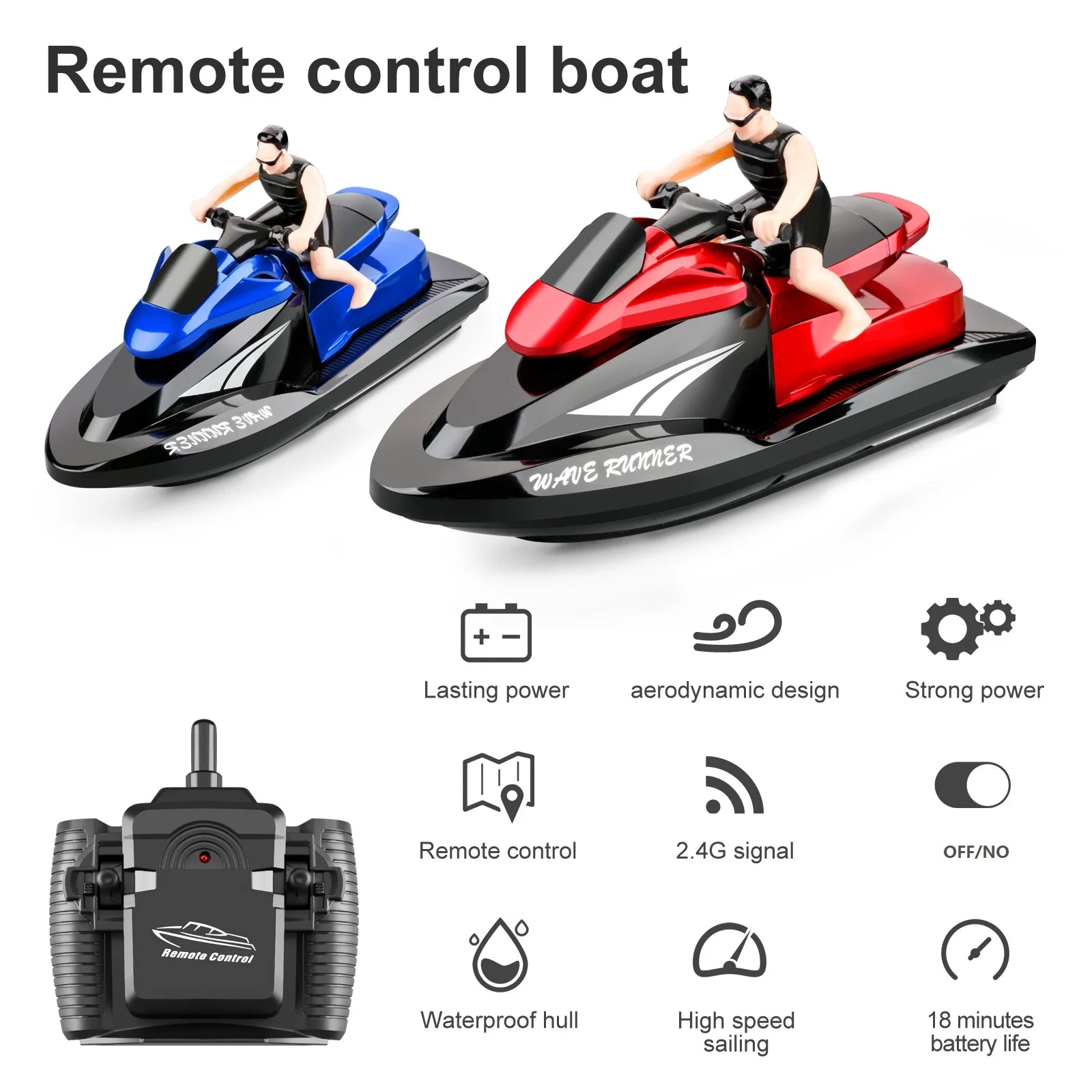 High-Speed RC Boat 809 2.4G Remote Control Motorboat - ToylandEU