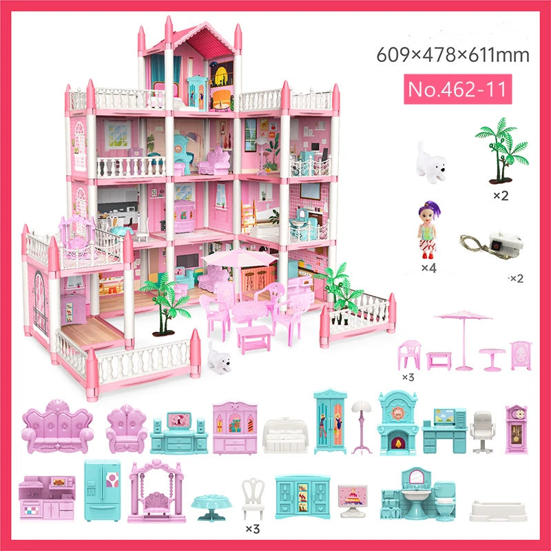 Enchanting 3D Princess Castle Dollhouse Building Kit for Kids