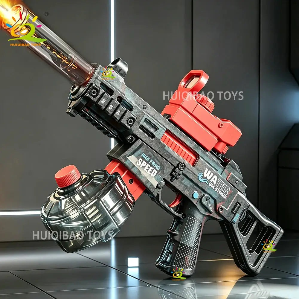 HUIQIBAO Automatic Electric UMP45 Submachine Water Gun Fights Summer Toy Water Outdoor Beach Swimming Pool Toys Adult Kids Gift - ToylandEU