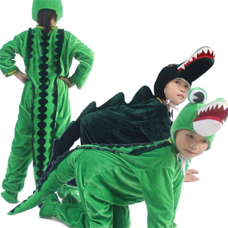 Kids' Unisex Dinosaur Hoodie Costume - Perfect for Halloween Fun!