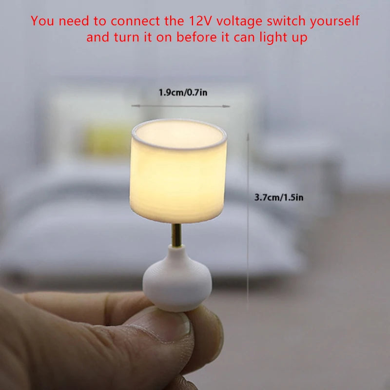 Miniature Desk Lamp | 1:20 Scale Model | Plastic Design | Single Unit Mini Toy