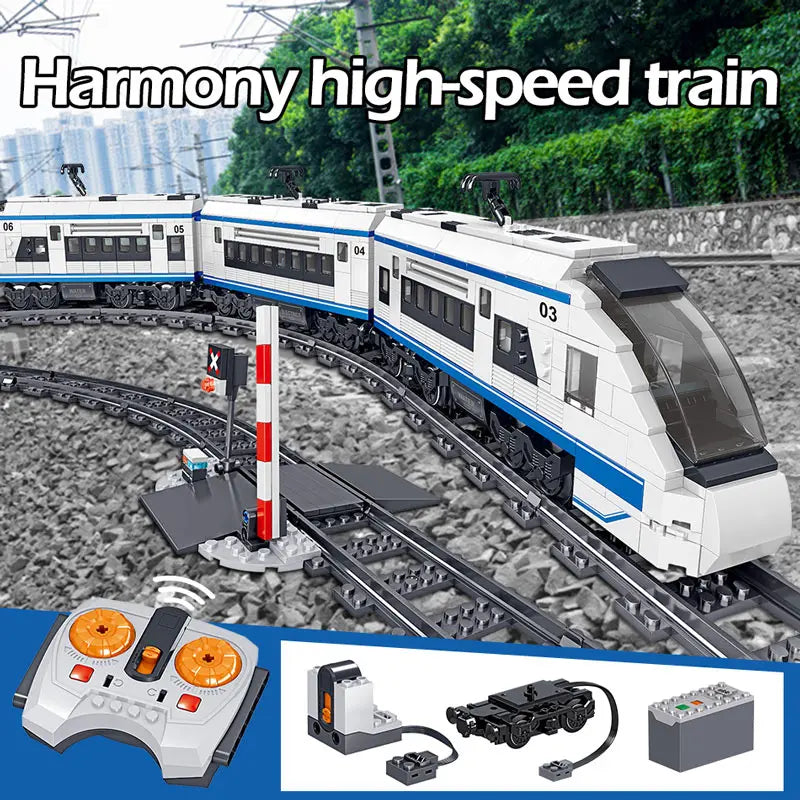 Electric Harmony Rail Remote Control Building Blocks - 941 Pieces City Model - ToylandEU