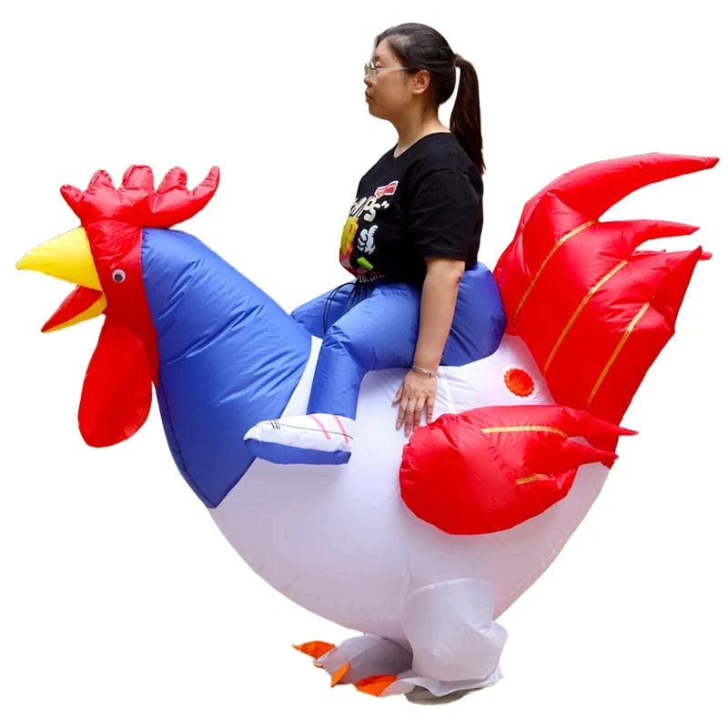 Inflatable Rooster Costume | Adult Unisex Fit | Halloween Party Wear