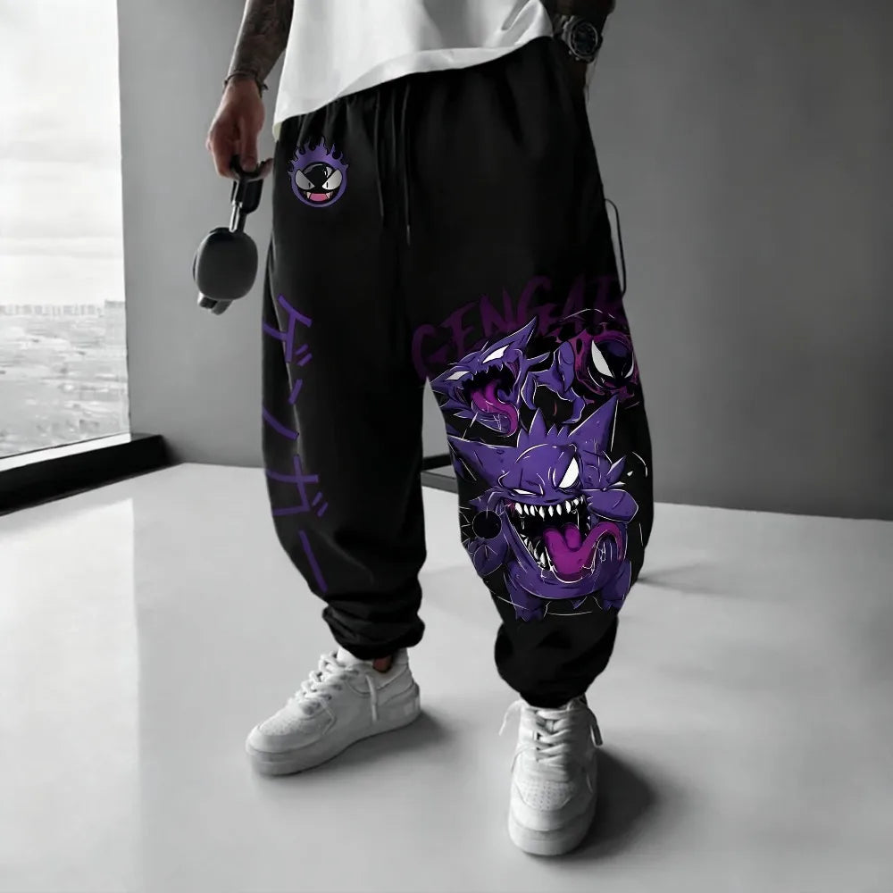 Sweatpants | Demon Slayer Anime Print | Cotton Loose Fit | Men's