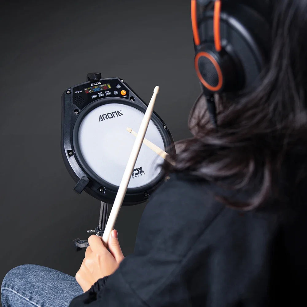 Rechargeable Electronic Drum Pad With Metronome And Speed Detection