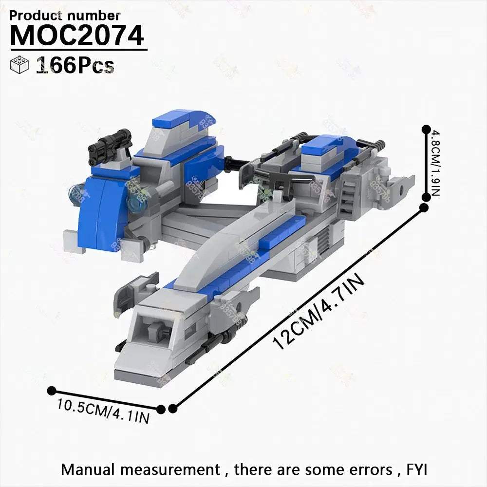 MOC Space Wars Movie Series Interplanetary Flying Motorcycle Combat Robot Airship Scout Building Blocks DIY Brick Kids Toy Gifts - ToylandEU