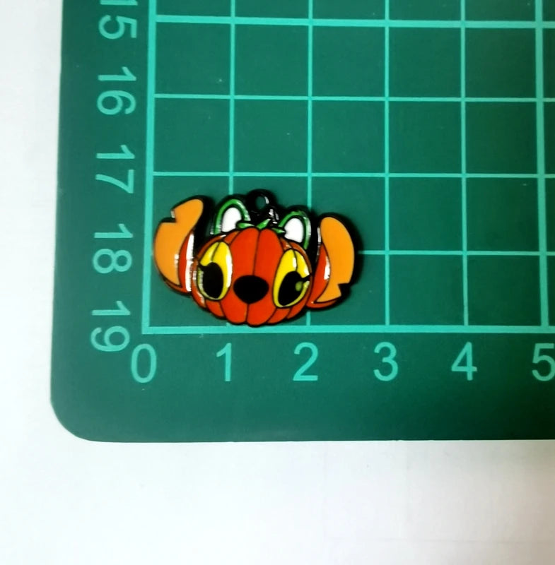 Halloween Pendant Charms | Metal | Keychain DIY | 10 Pieces