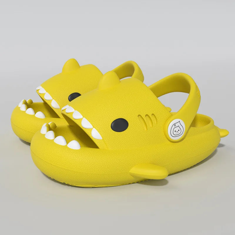 Kids Sandals | Cartoon Shark Design | Non-Slip Thick Soles | 4-6Y