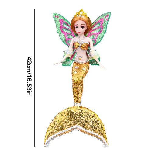 Princess Mermaid Doll with Poseable Sequin Fishtail Skirt ToylandEU.com Toyland EU