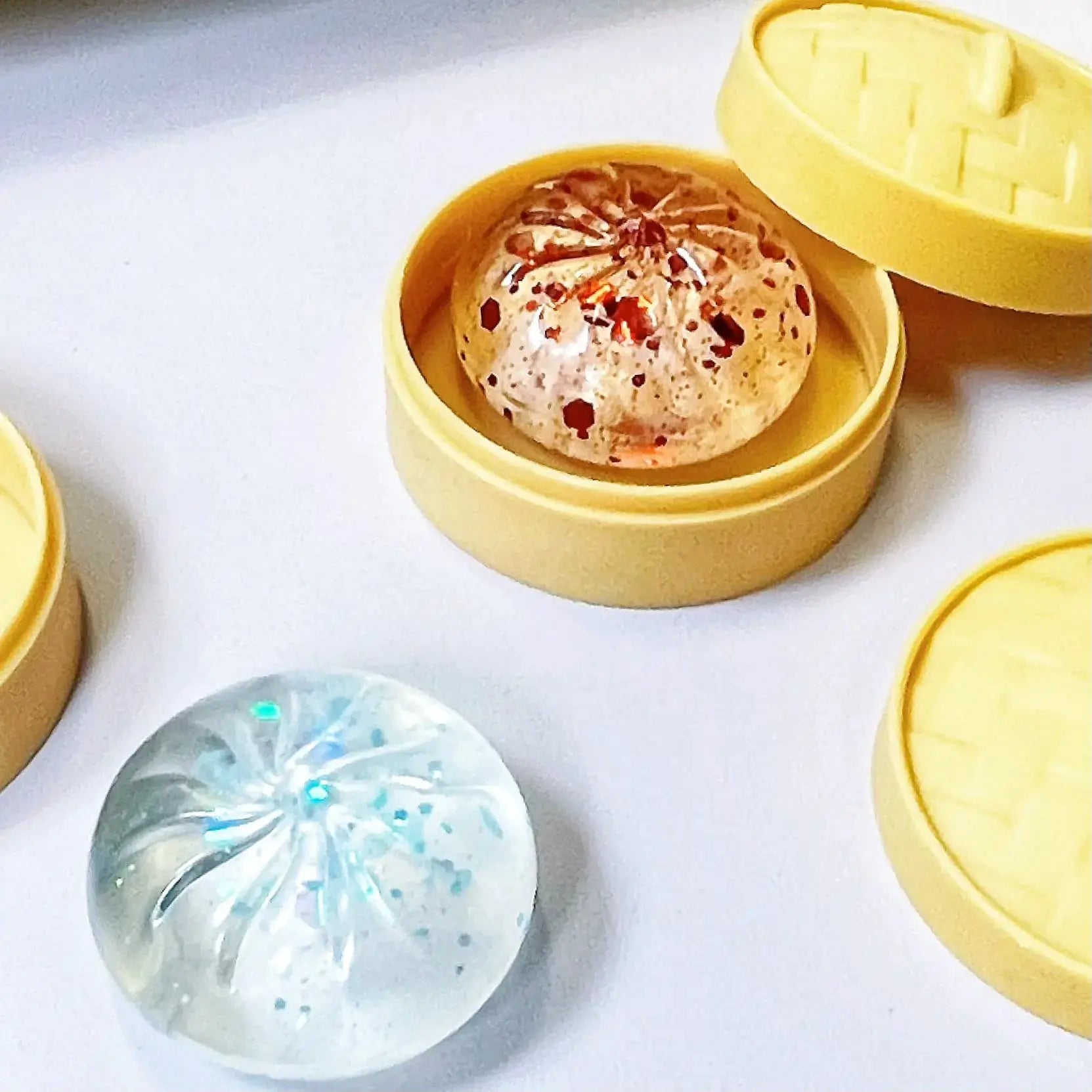 Mini Dumplings Squishy Steamer Bun Squeezable Toys Set Soft Stress Relief Crystal Squishy Fidget Sensory Toy Party Favors Gift - ToylandEU