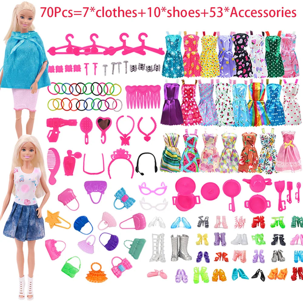 Complete 30cm Doll Accessories Set With Clothes Shoes Jewelry