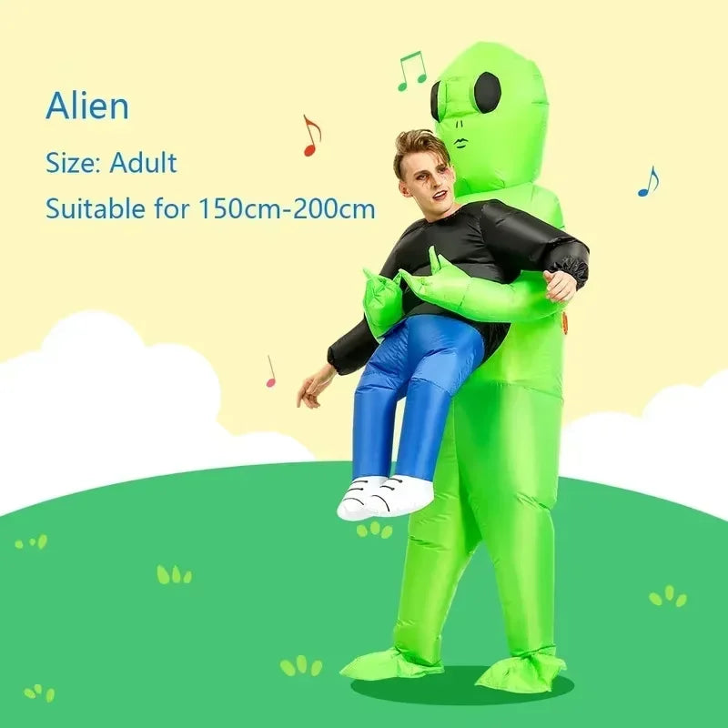Inflatable Alien Costume | Green Design | Kids Fit | Halloween Party