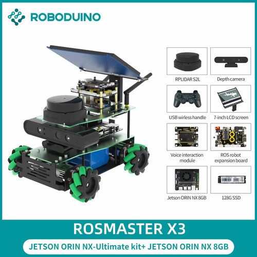 ROSMASTER X3 ROS2 Educational Robot Car Automation Kit With Mecanum Toyland EU