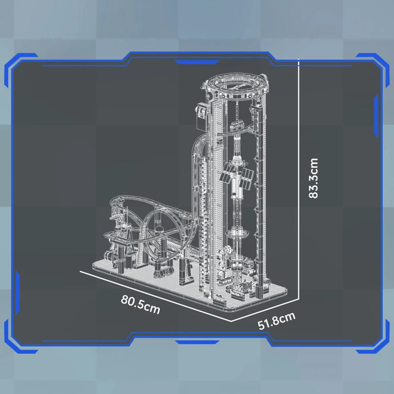 Mould King Block Set | Motorized Roller Coaster | Space Elevator | 11031