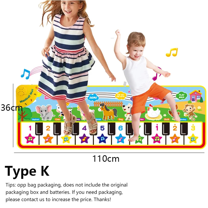 Kids Keyboard Musical Mat With Interactive Modes And Animal Sounds