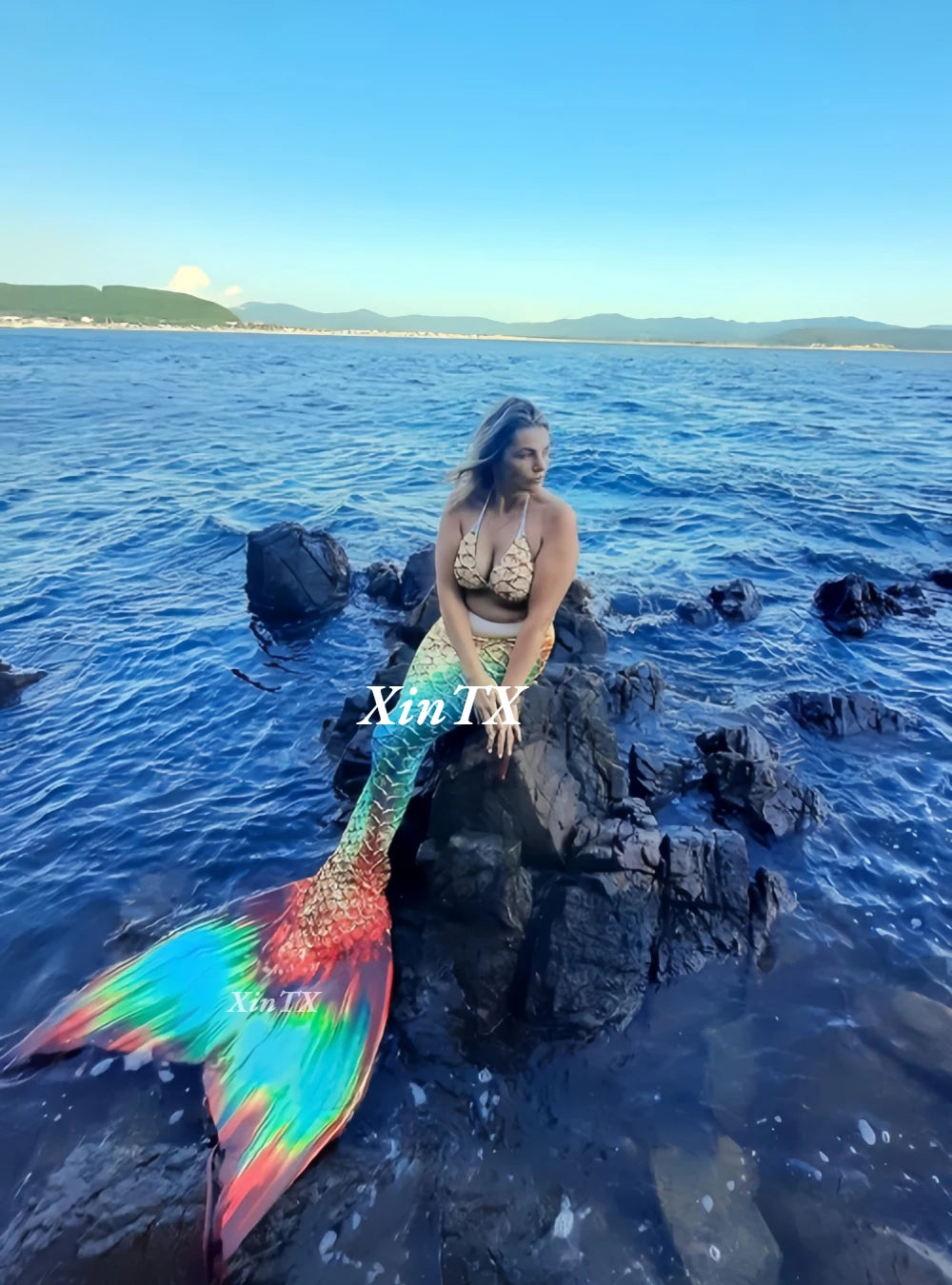 Mermaid Tail Costume | Top And Tail Set | Polyester Material | Custom Size