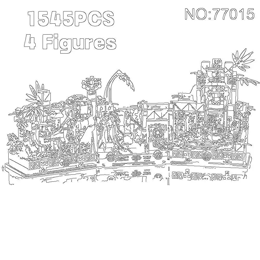 Building Blocks Set | Indiana Jones Temple | Figures Included | Ages 14 Plus