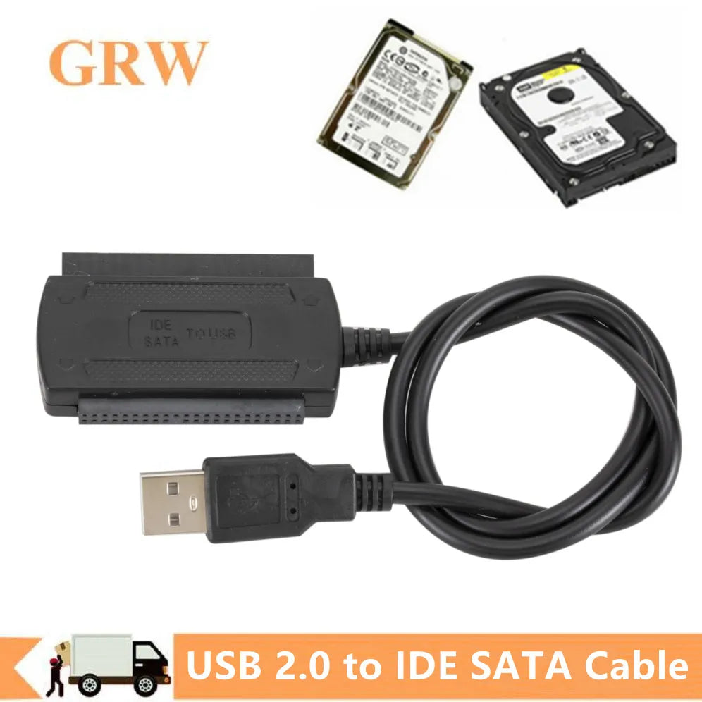 Grwibeou USB 2.0 to IDE SATA Adapter Cable for 2.5 and 3.5 Inch Hard Drives - ToylandEU