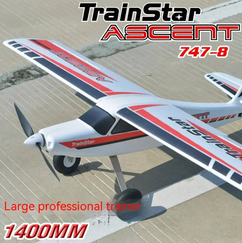 RC Volantex RC TrainStar Ascent 747-8 EPO Trainer Aircraft - 1400mm Wingspan Beginner's RC Airplane Kit or PNP