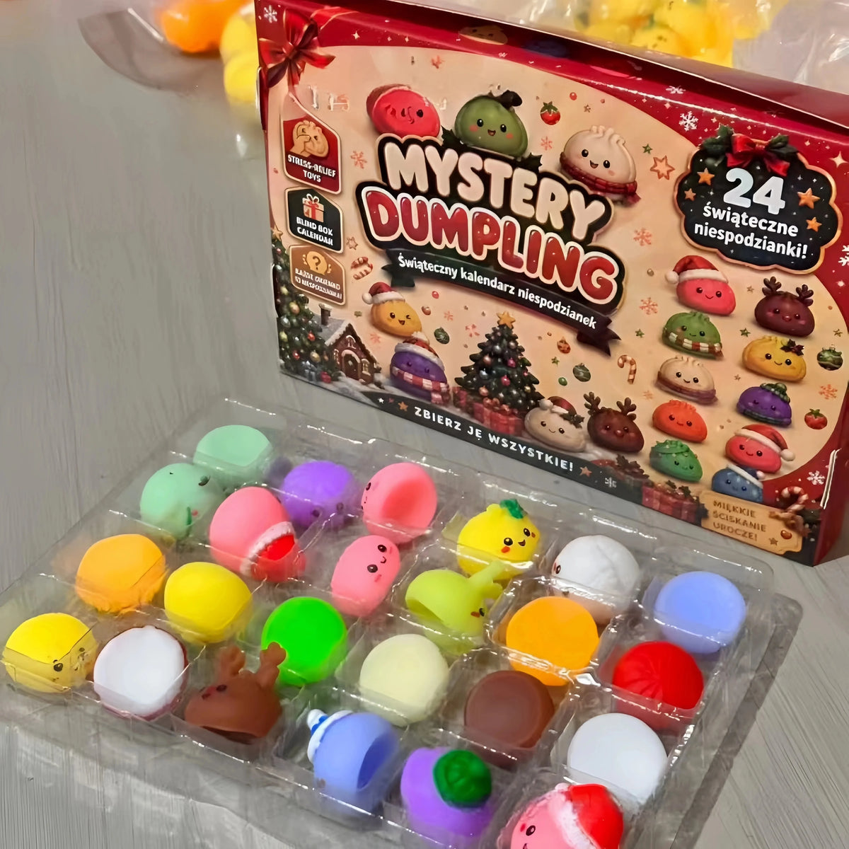 Squishy Advent Calendar | 24 Day Countdown | Slow Rise Fidget | Holiday Gift