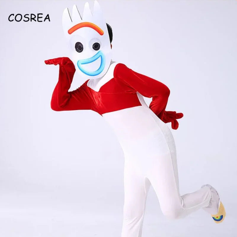 Toy Story 4 Forky Kids Costume Set - Costume & Mask for Halloween Fun