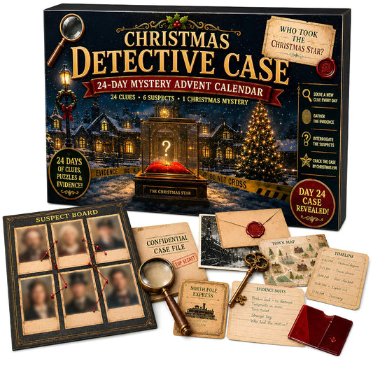 Advent Calendar | 24 Day Mystery Adventure | Escape Room Puzzle Game With 6 Themes | Family Holiday Activity