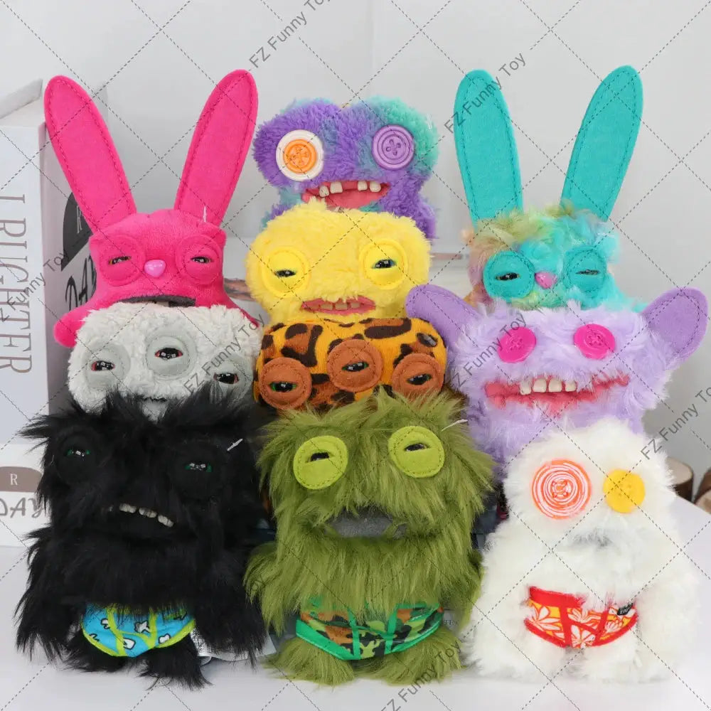 Fuggler Ugly Monster Original Keychain Pendant Doll Funny Teeth Monster Count Underoo McGoo Pink Rabid Rabbit 12-14cm Toy Gift - ToylandEU