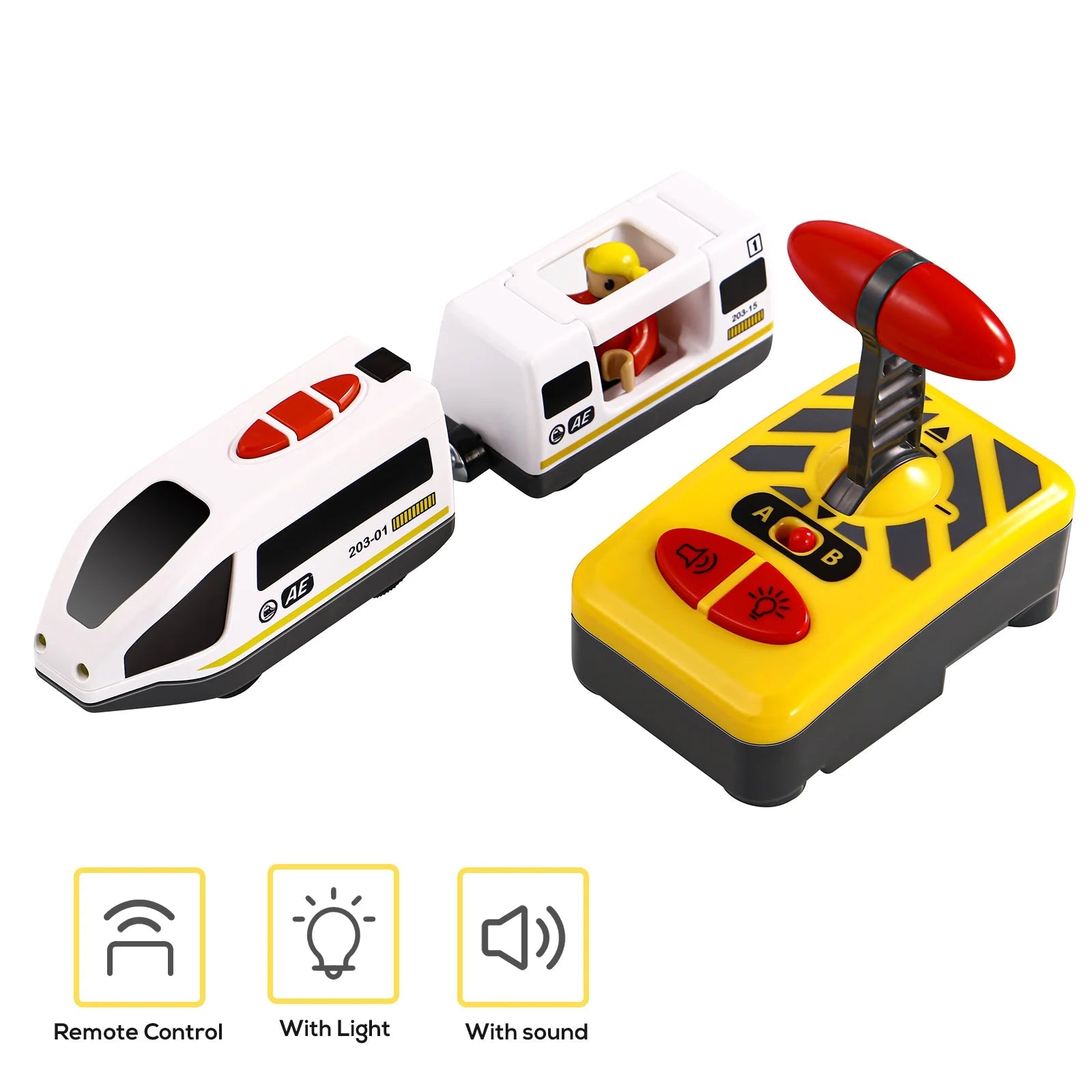 Rc Electric Train Kids Railway Button RC Vehicle Educational for Boys - ToylandEU