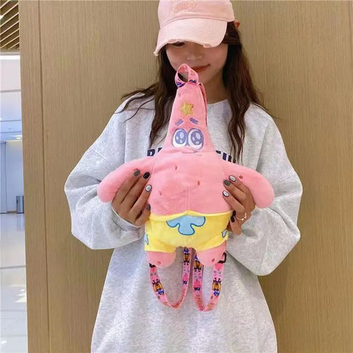 42cm Cute Patrick Star Plush Backpack Kawaii Patrick Star Stuffed Doll ToylandEU.com Toyland EU