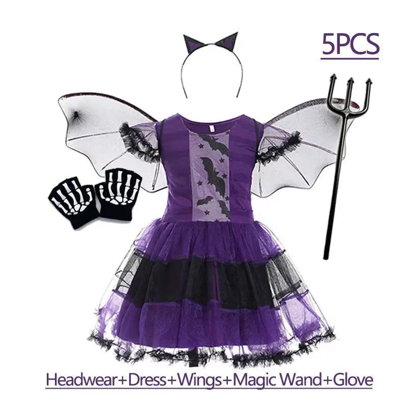 Girls Bat Dress | Purple Wings | Toylandeu™